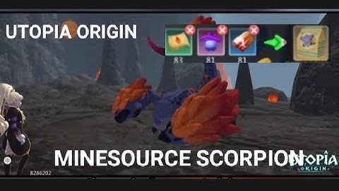 Utopia Origin| How to Tame Minesource Scorpion| Feeds recipe