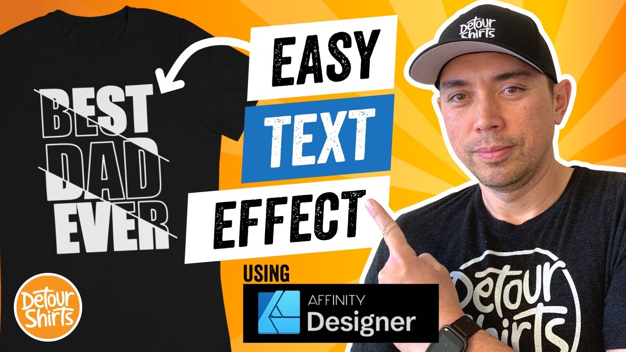 Text Effects For T-Shirt Designs | Affinity Designer Step by Step Tutorial | Design - YouTube