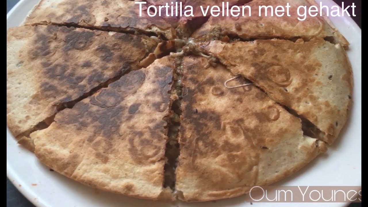 Tortilla vellen met gehakt | makkelijke gehaktpizza | recepten oum younes #12