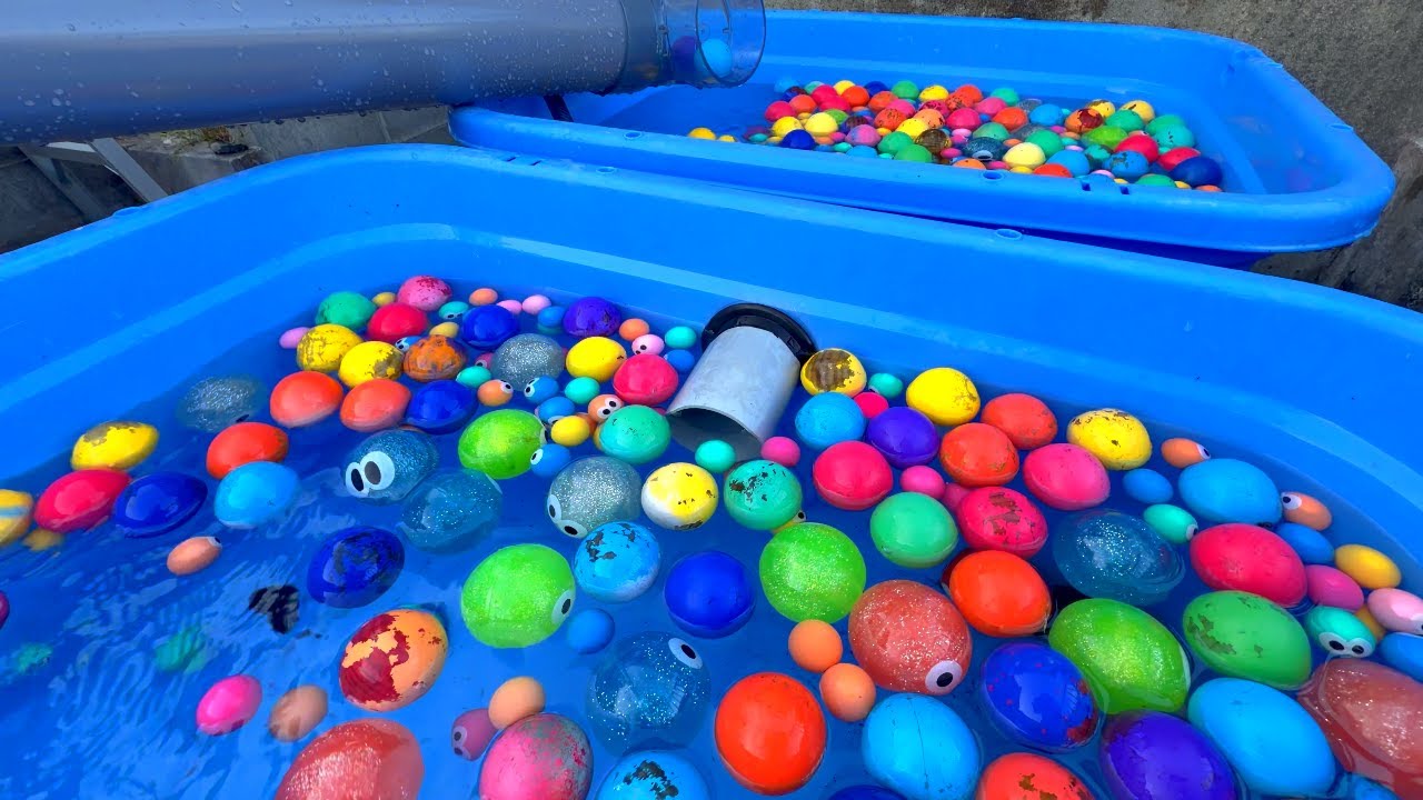 Water Marble Run ASMR ☆ 4-Aquarium + New PVC Pipe Slope