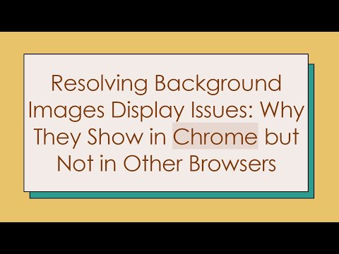 Resolving Background Images