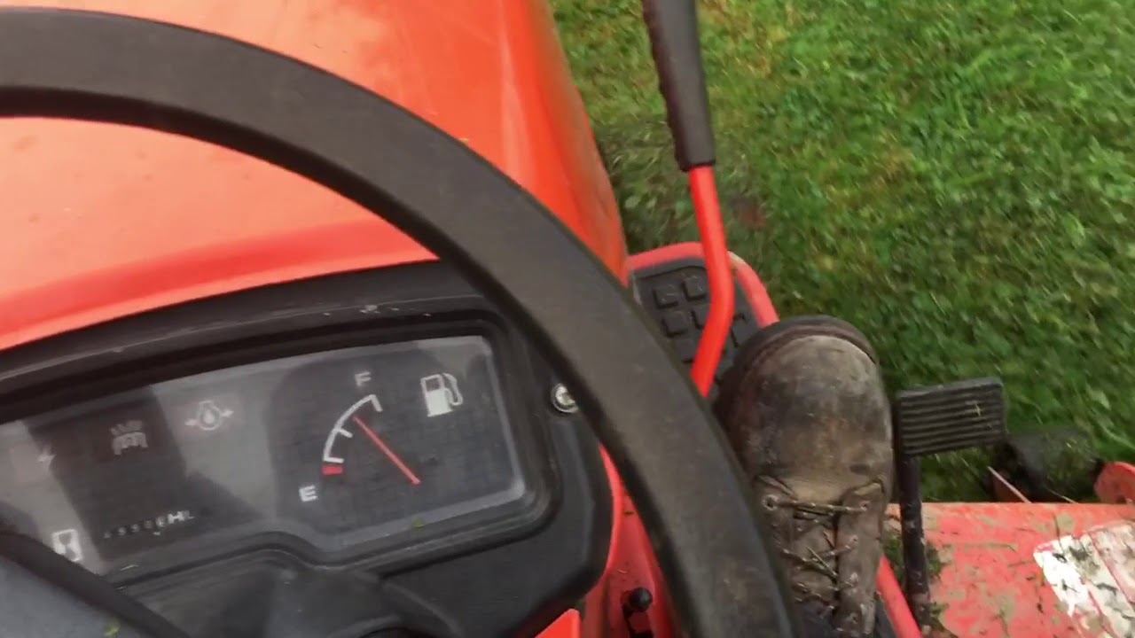 Mowing with the Kubota G1900 YouTube
