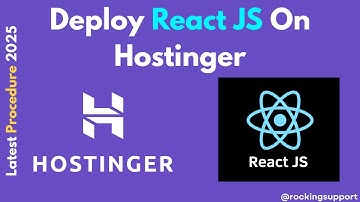 How to Deploy a React JS App on Hostinger Shared Hosting (2025 Step-by-Step Guide)