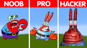 NOOB vs PRO vs HACKER Minecraft Pixel art – Mr. Krabs