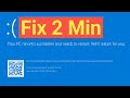 Your PC ran into a Problem and needs to restart Windows 10/11 || Blue Screen Error