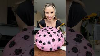 Blackberry Bagels And Homemade Honeycomb Cream Cheese