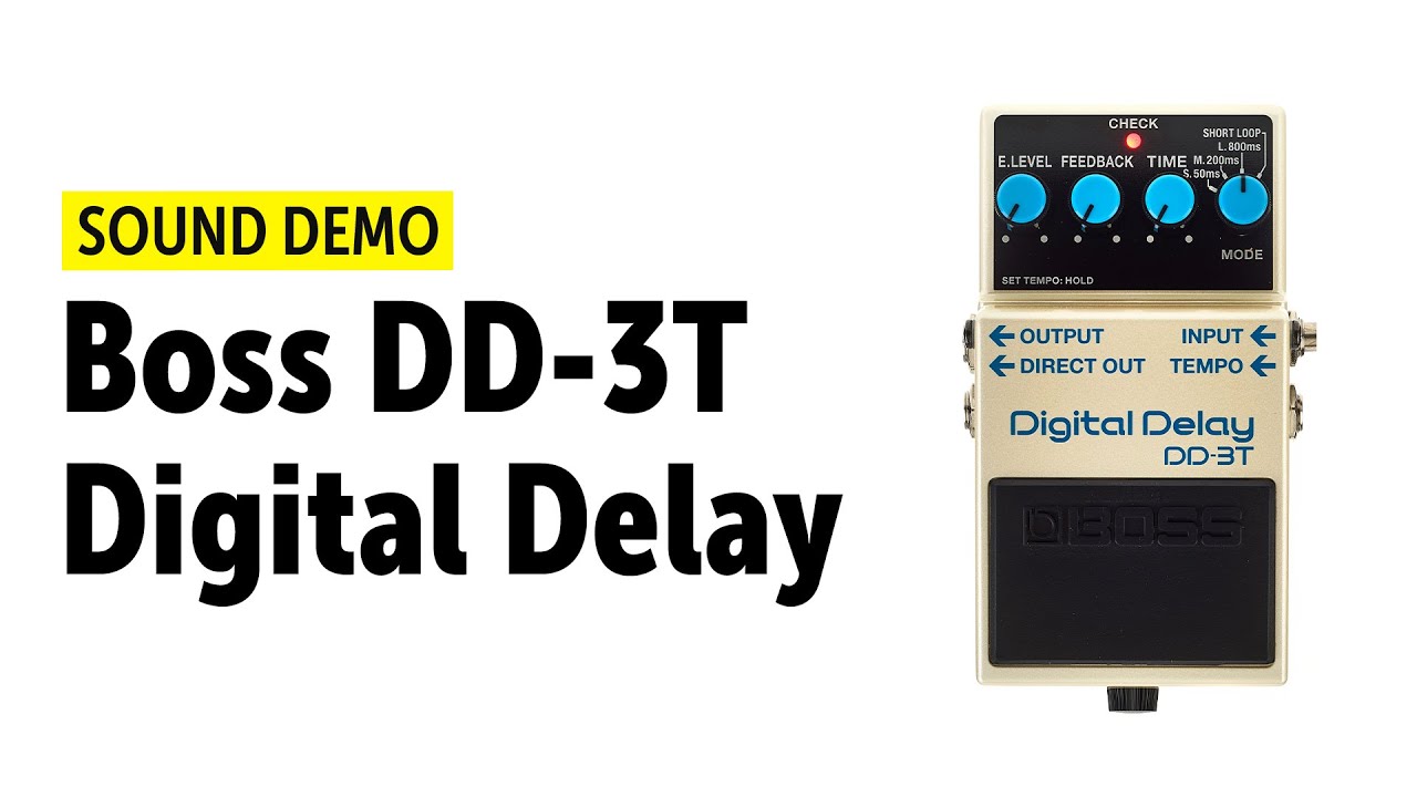 Boss DD-3T Digital Delay - Sound Demo (no talking)