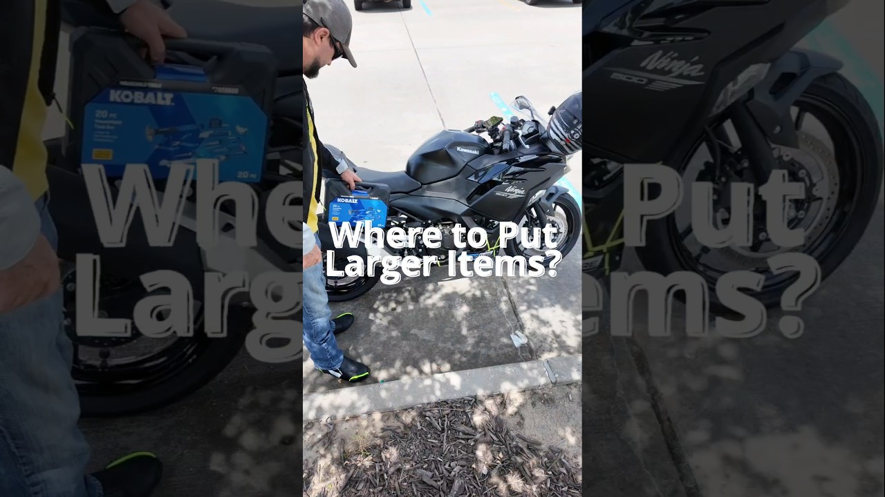 Simple solution to a common riding problem. Where to put things while you ride? #ninja500
