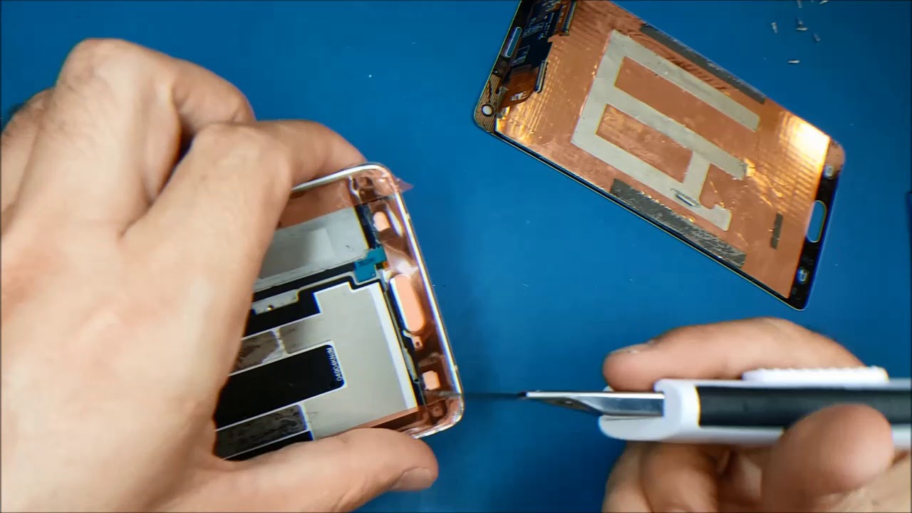 HOW TO REPLACE THE LCD SCREEN ON SAMSUNG GALAXY NOTE 4 WITHOUT OPENING THE SCREWS