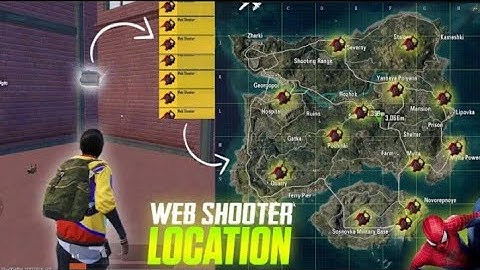Spider Man Web Shooter All Location PUBG&BGMI // Web Shooter All Location Spider Man Mode BGMI 1.8