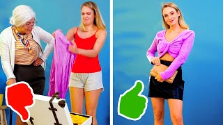 30 GRANDMA'S CLOTHES TO A COOL OUTFITS!