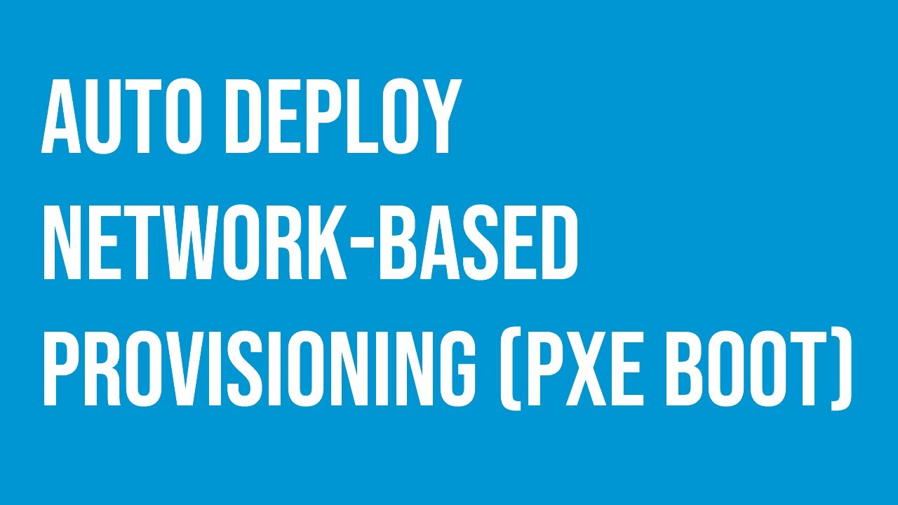 VMware Auto Deploy network-based provisioning (PXE boot) deployment.