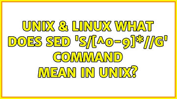 Unix & Linux: What does sed 