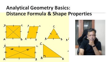 1 – Analytical Geometry Basics – Distance Formula & Shape Properties – MadhavanSV