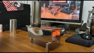 DIY Amazing Mini wood stove 薪ストーブ ミニサイズ 作り方と固形燃料でテストしてみた