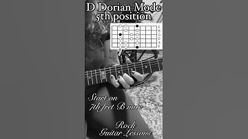 D Dorian Mode 5th position guitar lesson #dorianmode