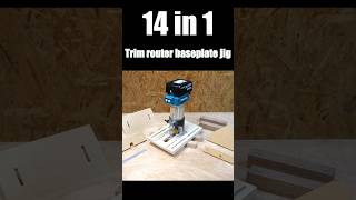 Multi-function trim router guide/trim router base plate jig 14 in 1