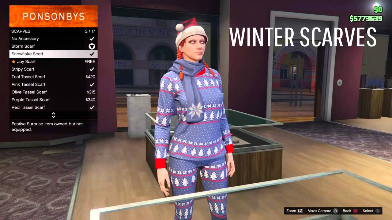 GTA 5 Online Christmas DLC Fashion for the Girls YouTube