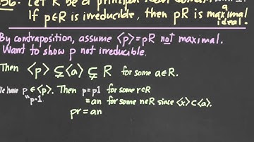 302.12a: Irreducibles and maximal ideals
