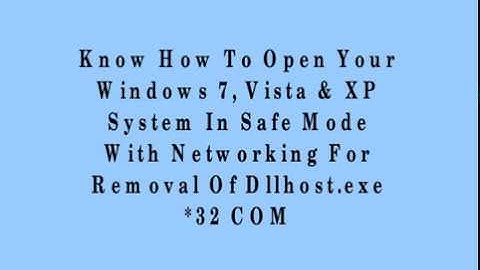 Remove Dllhost.exe *32 COM Quickly From Windows 7/8/10