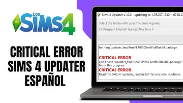 Critical Error Sims 4 Updater Spanish Solution