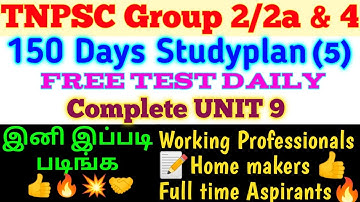 TNPSC Group 2 Study Plan Group 4 Study Plan|Unit 9 Booklist|Unit 8 Booklist|TNPSC Booklist Studyplan