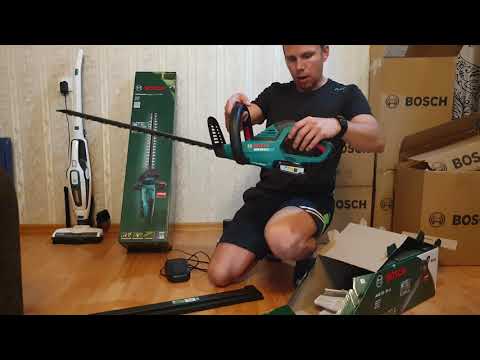 Bosch AHS 55-20 Li Обзор аккумуляторного кустореза / UniversalHedgeCut 18-550 Распаковка.