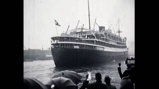 M.S. Johan van Oldenbarnevelt - departure Amsterdam 1930's