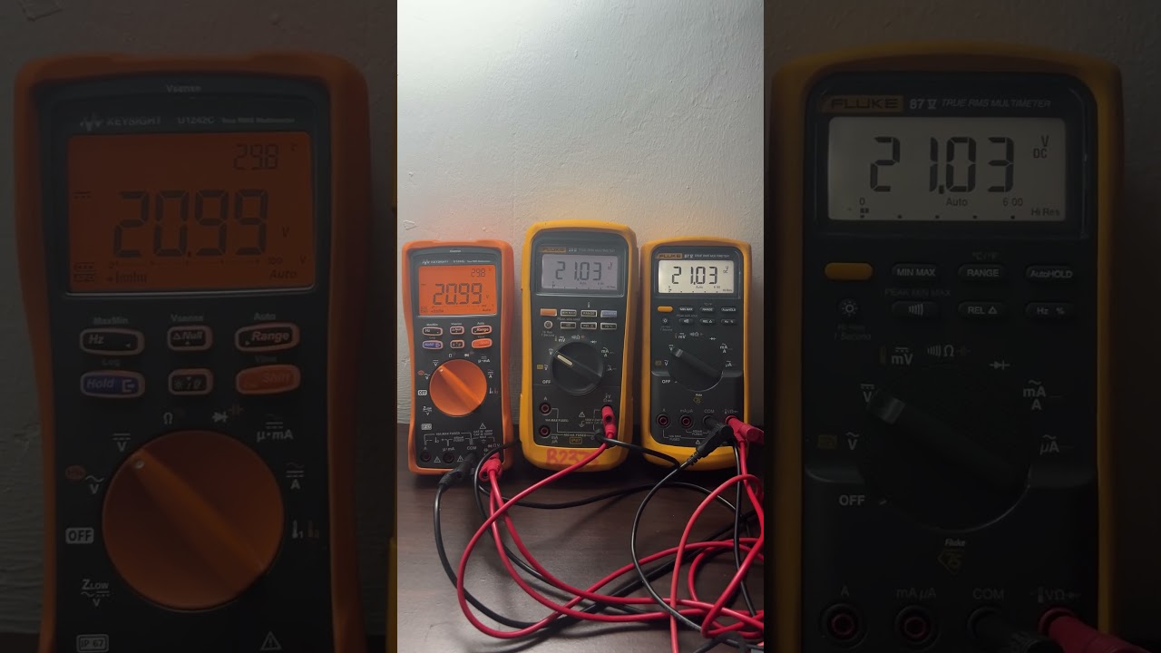 Keysight u1242C, FLUKE 28II y FLUKE 87V 
