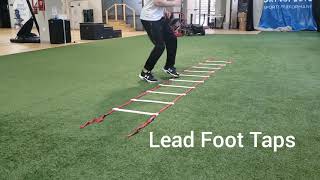 Footwork Ladder Agility Drill: Lead Foot Taps