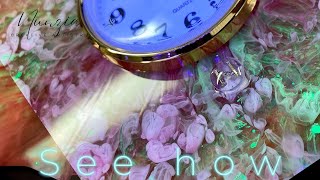 #6306 Imperfectly Perfect #Resin Bloom Clock: A Unique DIY Masterpiece