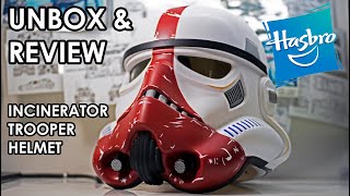 Star Wars The Mandalorian Incinerator Trooper Helmet Black Series by Hasbro Unbox & Review