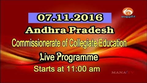 Mana Tv AP Unit II A P C C E II B.A., 1Year II  History II Ashok Dharma II  07-11-2016