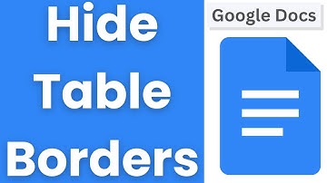 How to Get Rid of Table Lines in Google Docs