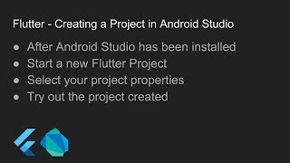 Flutter - Creating a Project in Android Studio