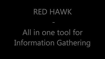 RED HAWK  -  All in one tool for Information Gathering and Vulnerability Scanning