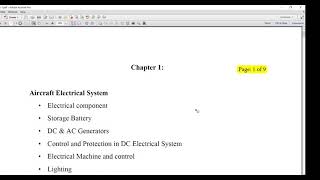 كهربائية طائرات المحاضرة (1) Aircraft Electrical system