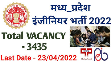 MP PEB Sub Engineer Online Form 2022 | 3435 vacancy aal engineering students in madhya pradesh