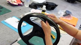 ステアリング張り替え1
