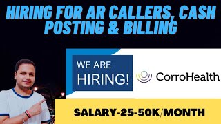 Corrohealth Hiring for AR Callers|Medical billing jobs 2023|Career in medical billing|Latest jobs