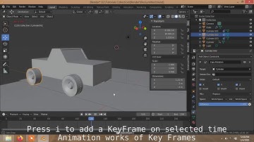 Blender 2.81 Car Animation Tutorial with Wheel Rotation