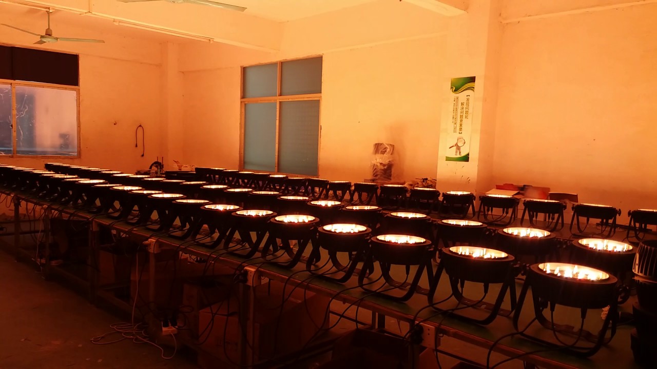 LCD Menu Flat Powercon 18pcs RGBW 10w Flat Led Par