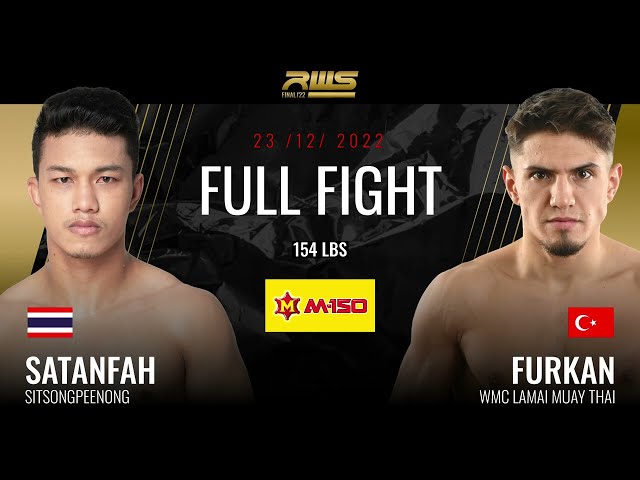 ไฟต์เต็ม Full Fight l สะท้านฟ้า vs. เฟอร์คานส์ l Satanfah vs. Ferkan WMC Lamai Muay Thai l RWS class=