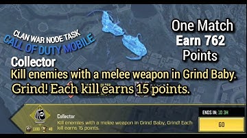 Kill enemies with a melee weapon in Grind Baby. Grind! Each kill earns 15 points. CODM