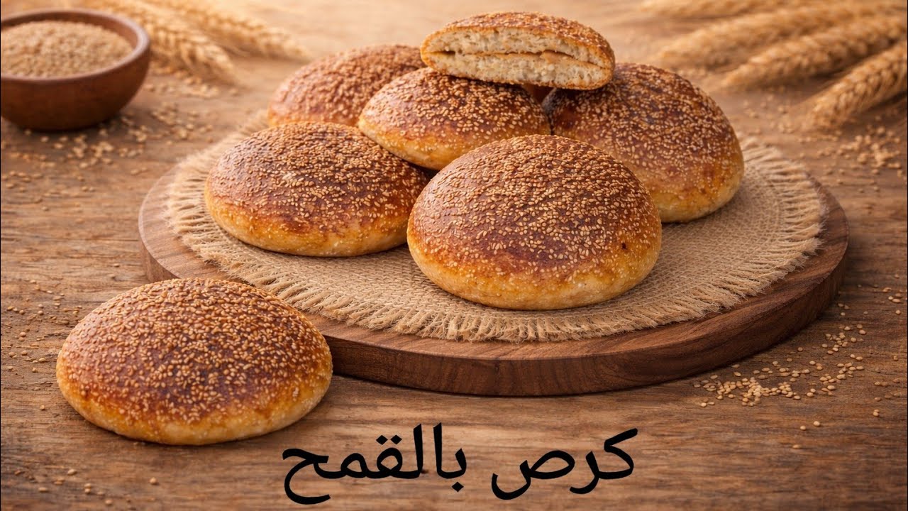 كرص أو قراشل بالقمح والزرارع بدون دقيق أبيض خفيف ومسفنج بدون دلك ولا أي مجهود بمقادير مضبوطة 