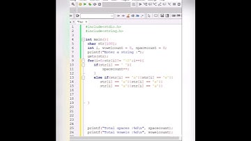 C program to count vowels and space in a string, sentence or para. #shorts #youtubeshorts
