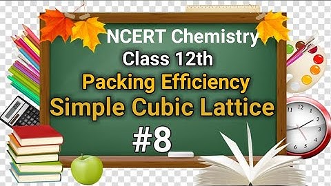 Packing Efficiency in Simple cubic Lattice