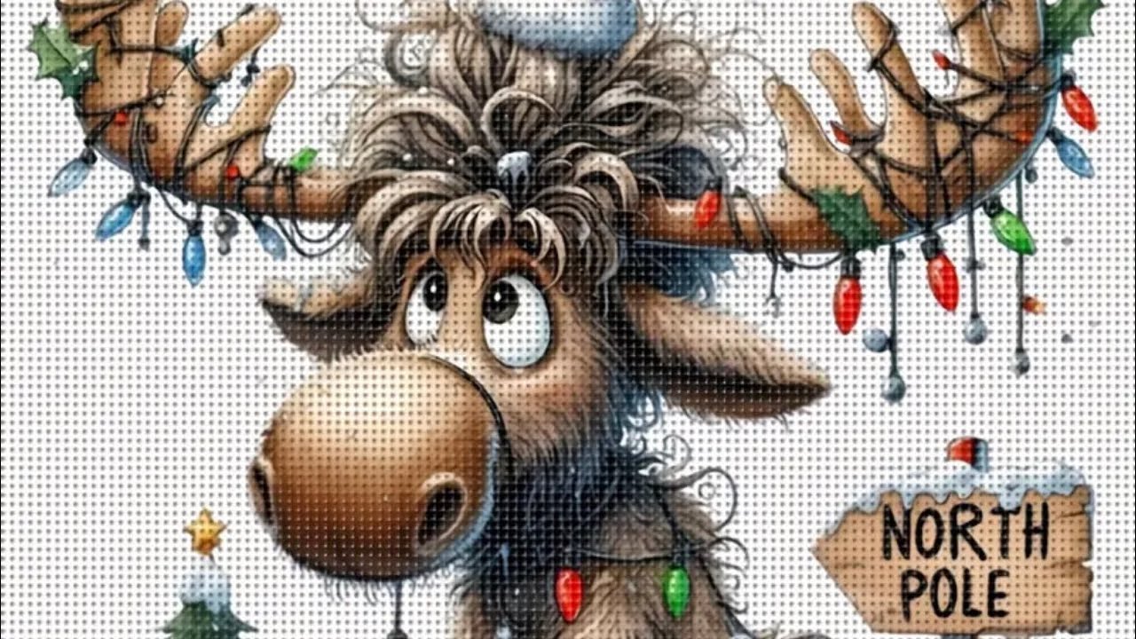 Stick mit mir am Perlen Bild dem Elch #02