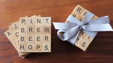 DIY Scrabble Coasters Craft & Gift Idea