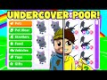 UNDERCOVER POOR WITH RAINBOW RATTLE (Roblox Adopt me)